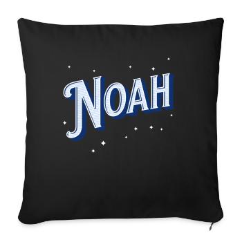 Noah names personalized - Sofa pillowcase 17,3'' x 17,3'' (45 x 45 cm) - black - Front