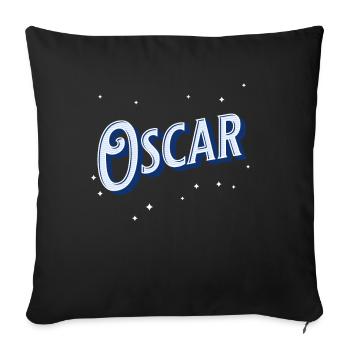 Noms Oscar personnalisés - Housse de coussin décorative 45 x 45 cm - noir - Devant