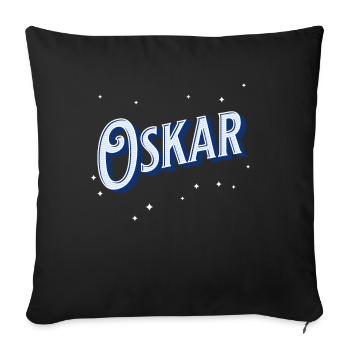 Oskar Namen personalisiert - Sofakissenbezug 45 x 45 cm - Schwarz - Vorne