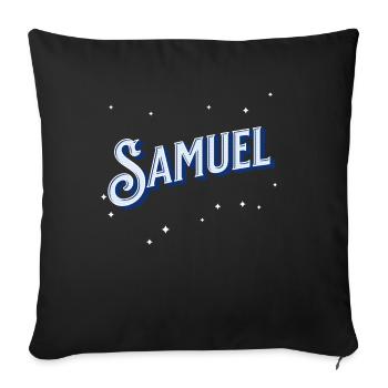 Samuel Namen personalisiert - Sofakissenbezug 45 x 45 cm - Schwarz - Vorne