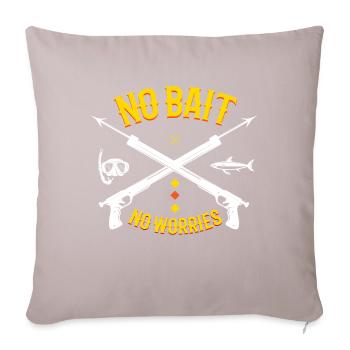 No Bait Spear fishing Harpoon Diver - Sofa pillowcase 17,3'' x 17,3'' (45 x 45 cm) - light taupe - Front