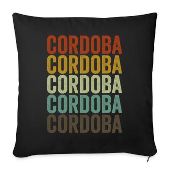 Cordoba Argentina Retro Vintage - Sofa pillowcase 17,3'' x 17,3'' (45 x 45 cm) - black - Front