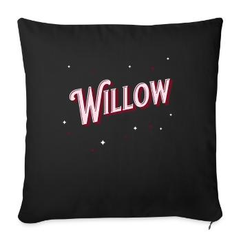 Willow Namen personalisiert - Sofakissenbezug 45 x 45 cm - Schwarz - Vorne