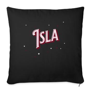 Isla name personalized - Sofa pillowcase 17,3'' x 17,3'' (45 x 45 cm) - black - Front