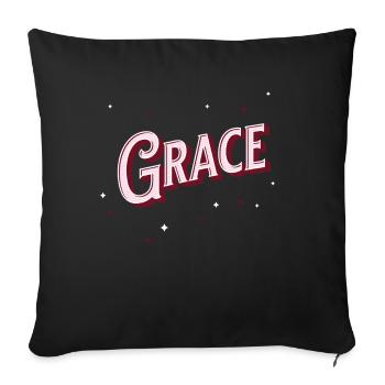 Grace name personalized - Sofa pillowcase 17,3'' x 17,3'' (45 x 45 cm) - black - Front