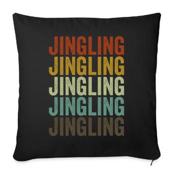 Jingling China Retro Vintage - Sofa pillowcase 17,3'' x 17,3'' (45 x 45 cm) - black - Front