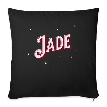 Jade names personalized - Sofa pillowcase 17,3'' x 17,3'' (45 x 45 cm) - black - Front