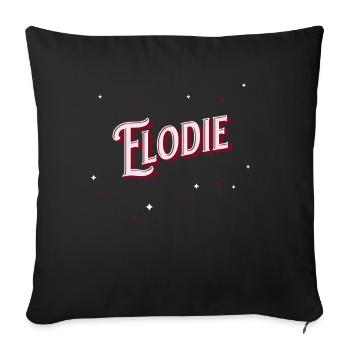 Elodie nomme des noms personnalisés - Housse de coussin décorative 45 x 45 cm - noir - Devant