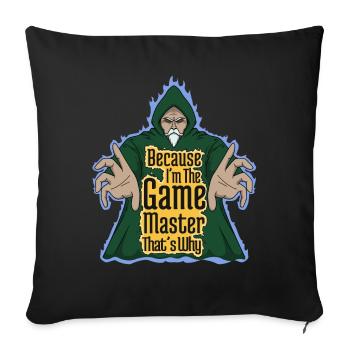 Je suis le maître du jeu de société Nerd - Housse de coussin décorative 45 x 45 cm - noir - Devant