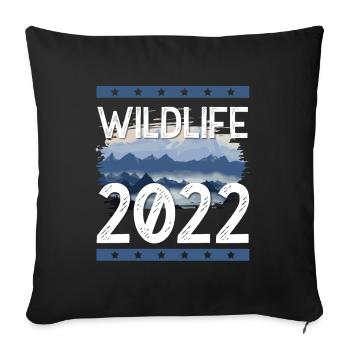 Wildlife 2022 - Sofa pillowcase 17,3'' x 17,3'' (45 x 45 cm) - black - Front