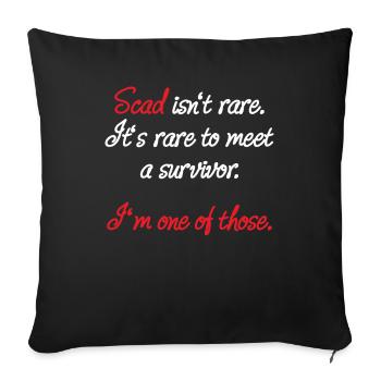 Scad n’est pas un cadeau rare pour un survivant d’une crise cardiaque - Housse de coussin décorative 45 x 45 cm - noir - Devant
