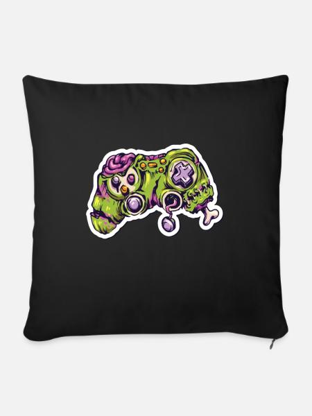Zombie Joystick Controller Gamer - Sofakissenbezug 45 x 45 cm - Schwarz