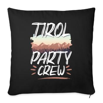 Tirol Party Crew - Sofa pillowcase 17,3'' x 17,3'' (45 x 45 cm) - black - Front
