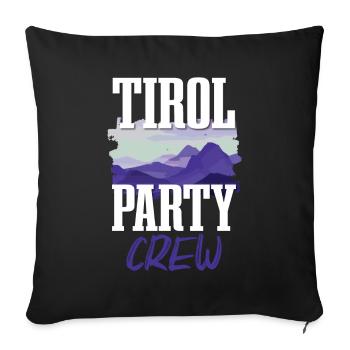 Tirol Party Crew - Sofa pillowcase 17,3'' x 17,3'' (45 x 45 cm) - black - Front