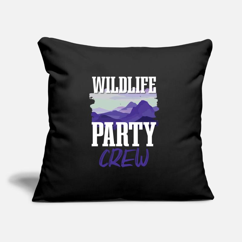 Équipe de fête de la faune Housse de coussin décorative 45 x 45 cm