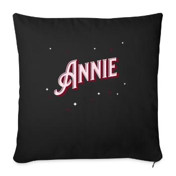 Annie Namen personalisiert - Sofakissenbezug 45 x 45 cm - Schwarz - Vorne