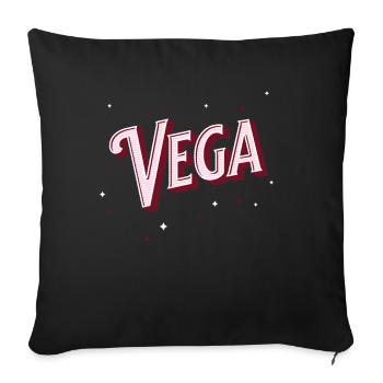 Vega names personalized - Sofa pillowcase 17,3'' x 17,3'' (45 x 45 cm) - black - Front