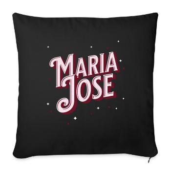 Maria Jose name personalized - Sofa pillowcase 17,3'' x 17,3'' (45 x 45 cm) - black - Front