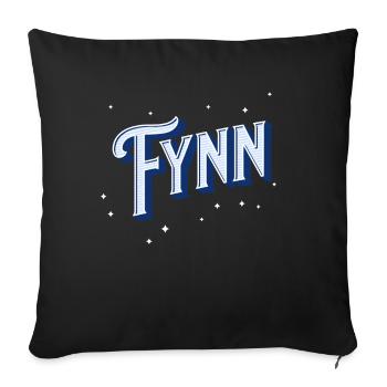 Fynn noms personnalisés - Housse de coussin décorative 45 x 45 cm - noir - Devant