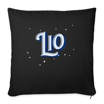 Lio name personalized - Sofa pillowcase 17,3'' x 17,3'' (45 x 45 cm) - black - Front