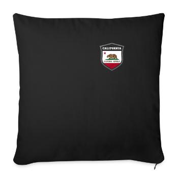 Californie - Housse de coussin décorative 45 x 45 cm - noir - Devant