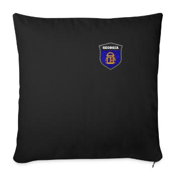 Géorgie - Housse de coussin décorative 45 x 45 cm - noir - Devant