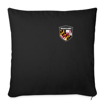 Maryland - Housse de coussin décorative 45 x 45 cm - noir - Devant