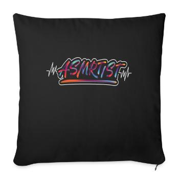 ASMRTIST ASMR - Sofakissenbezug 45 x 45 cm - Schwarz - Vorne