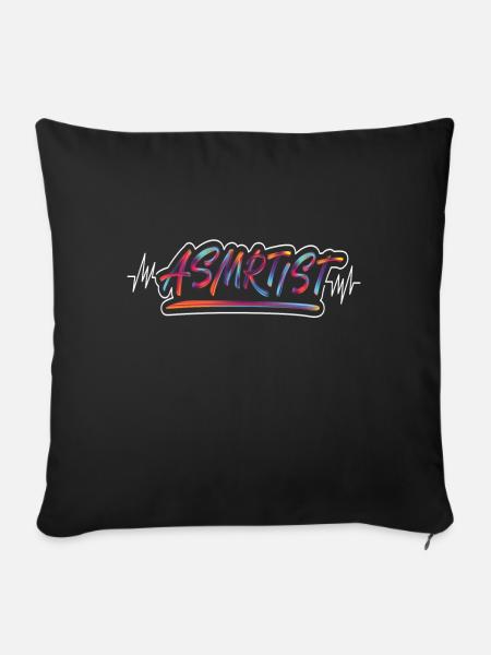 ASMRTIST ASMR - Sofakissenbezug 45 x 45 cm - Schwarz