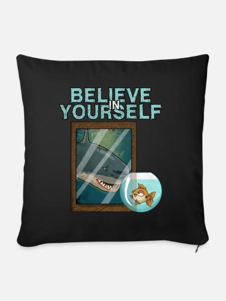 Motivation Hai - Sofakissenbezug 45 x 45 cm - Schwarz