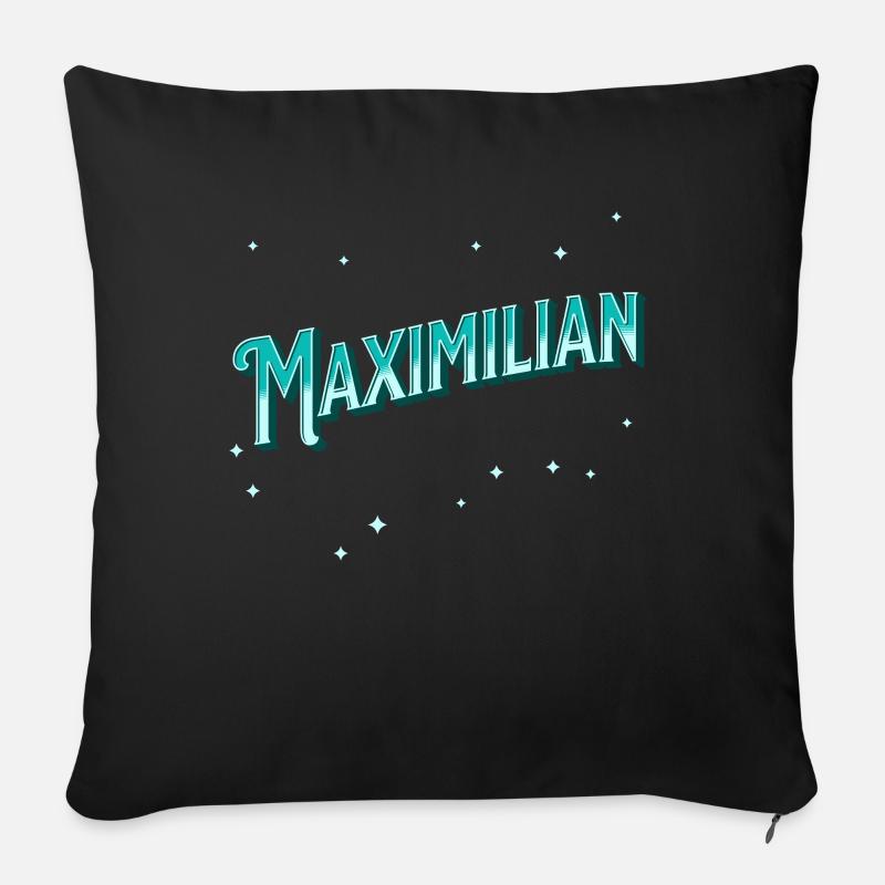 Maximilian Namen personalisiert - Sofakissenbezug 45 x 45 cm - Schwarz