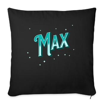 Max names personalized - Sofa pillowcase 17,3'' x 17,3'' (45 x 45 cm) - black - Front