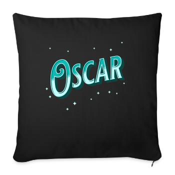 Noms Oscar personnalisés - Housse de coussin décorative 45 x 45 cm - noir - Devant