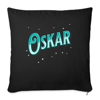Oskar Namen personalisiert - Sofakissenbezug 45 x 45 cm - Schwarz - Vorne