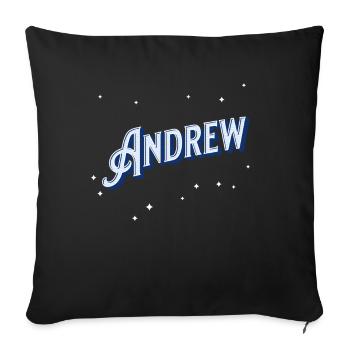 Andrew names personalized - Sofa pillowcase 17,3'' x 17,3'' (45 x 45 cm) - black - Front