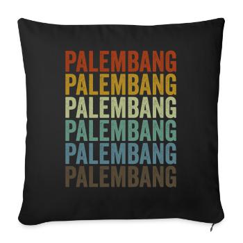 Palembang Indonesia Retro Vintage - Sofa pillowcase 17,3'' x 17,3'' (45 x 45 cm) - black - Front