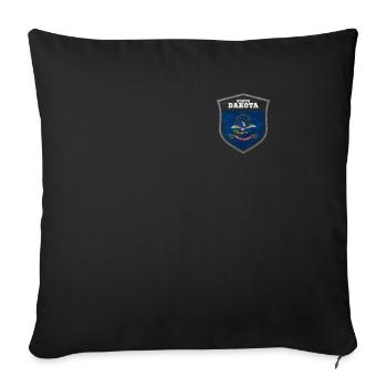 Dakota du Nord - Housse de coussin décorative 45 x 45 cm - noir - Devant