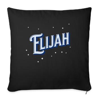 Elijah names personalized - Sofa pillowcase 17,3'' x 17,3'' (45 x 45 cm) - black - Front