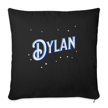 Dylan Namen personalisiert - Sofakissenbezug 45 x 45 cm - Schwarz - Vorne