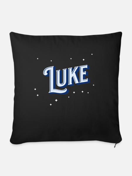 Luke Namen personalisiert - Sofakissenbezug 45 x 45 cm - Schwarz