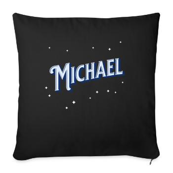 Michael name personalized - Sofa pillowcase 17,3'' x 17,3'' (45 x 45 cm) - black - Front