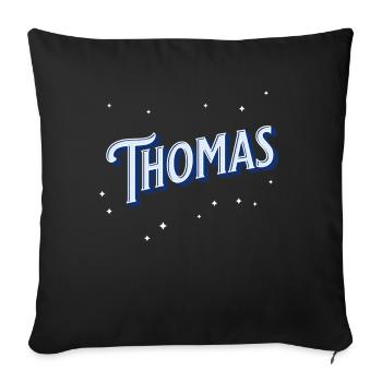 Thomas names personalized - Sofa pillowcase 17,3'' x 17,3'' (45 x 45 cm) - black - Front