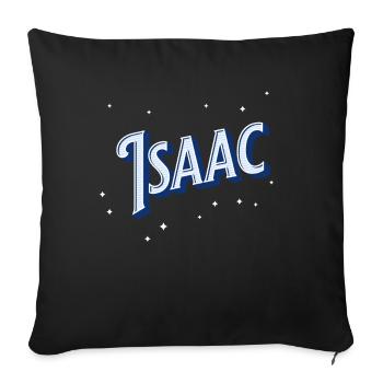 Isaac names personalized - Sofa pillowcase 17,3'' x 17,3'' (45 x 45 cm) - black - Front