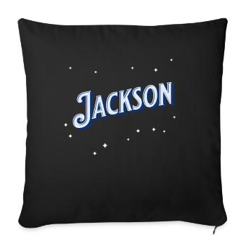 Jackson Namen personalisiert - Sofakissenbezug 45 x 45 cm - Schwarz - Vorne
