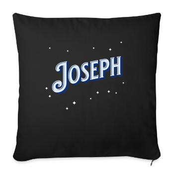 Joseph names personalized - Sofa pillowcase 17,3'' x 17,3'' (45 x 45 cm) - black - Front