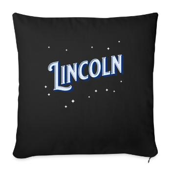 Lincoln names personalized - Sofa pillowcase 17,3'' x 17,3'' (45 x 45 cm) - black - Front