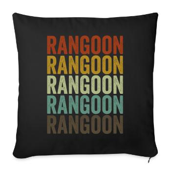 Yangon Myanmar Retro Vintage - Sofa pillowcase 17,3'' x 17,3'' (45 x 45 cm) - black - Front