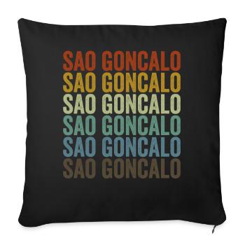 Sao Goncalo Brasilien Retro Vintage - Sofakissenbezug 45 x 45 cm - Schwarz - Vorne