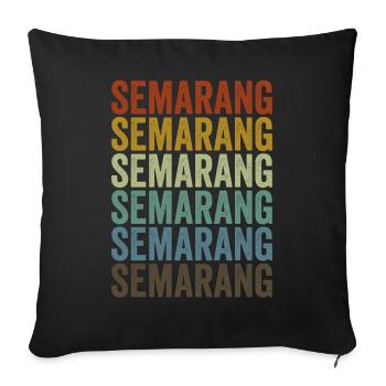 Semarang Indonesia Retro Vintage - Sofa pillowcase 17,3'' x 17,3'' (45 x 45 cm) - black - Front