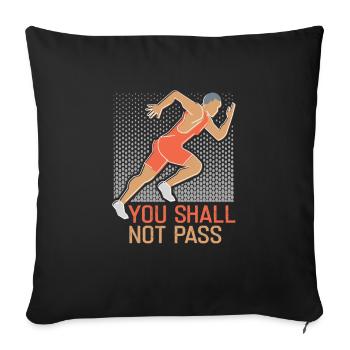 Running Marathon Runner Running - Sofa pillowcase 17,3'' x 17,3'' (45 x 45 cm) - black - Front